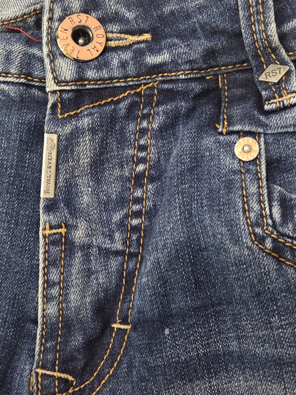 Royal 7even RS7 Paint Splatter Stretch Slim Jeans - 32x32 - Picture 3 of 9